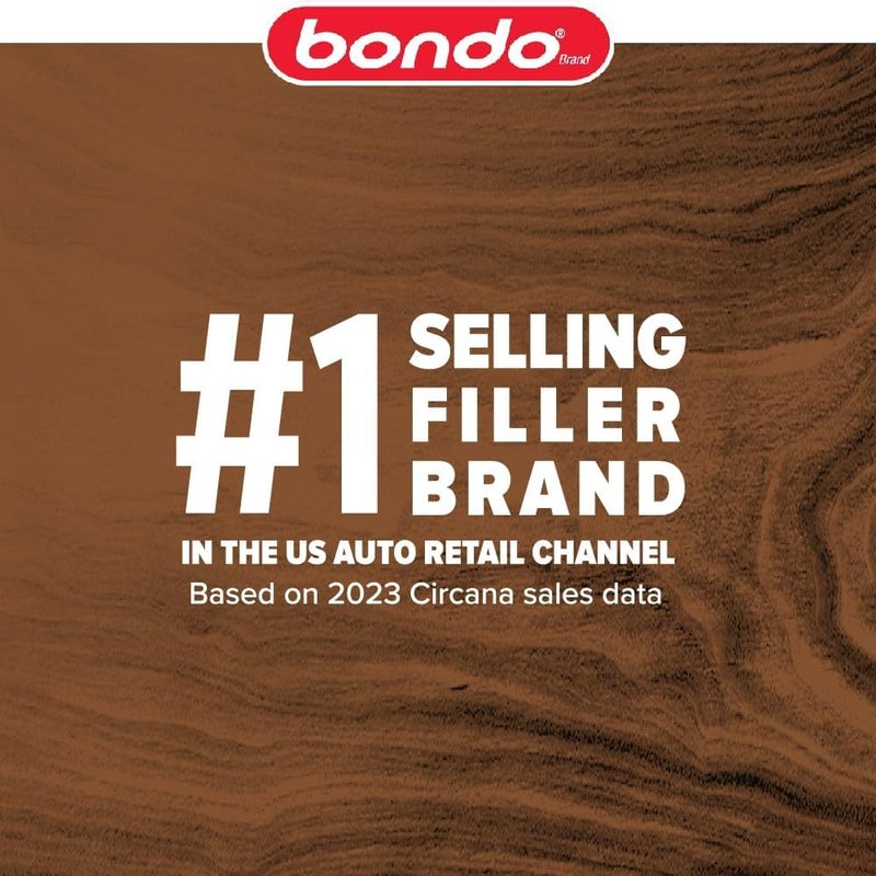 Bondo أكياس مزيج الفيلر الأصلي الجاهز، تصلح الخدوش والنتوءات، تملأ 2 نتوءات حتى 3.5"، 2 × 2 أونصة أكياس فيلر أصلية، 2 × 0.04 أونصة مواد صلبة، مع ملعقة (OR-2PK-ES) - Image 3
